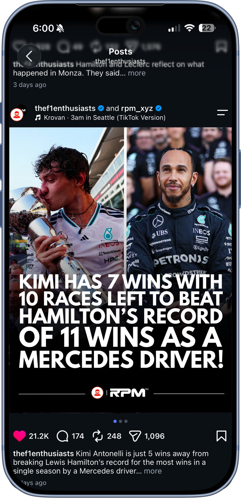 F1 partner post