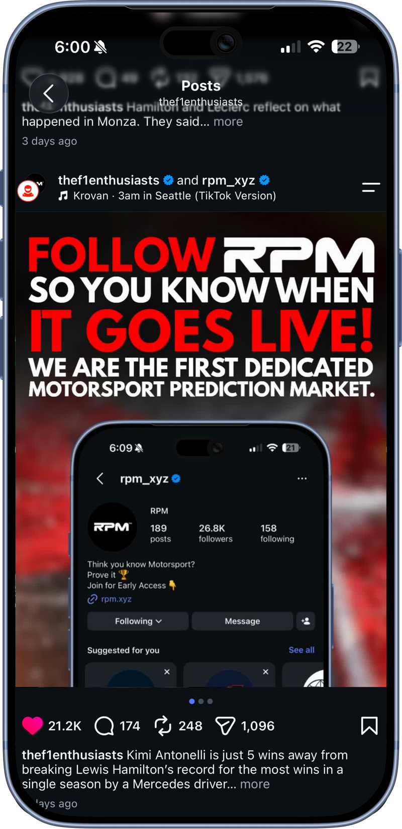 F1 partner post