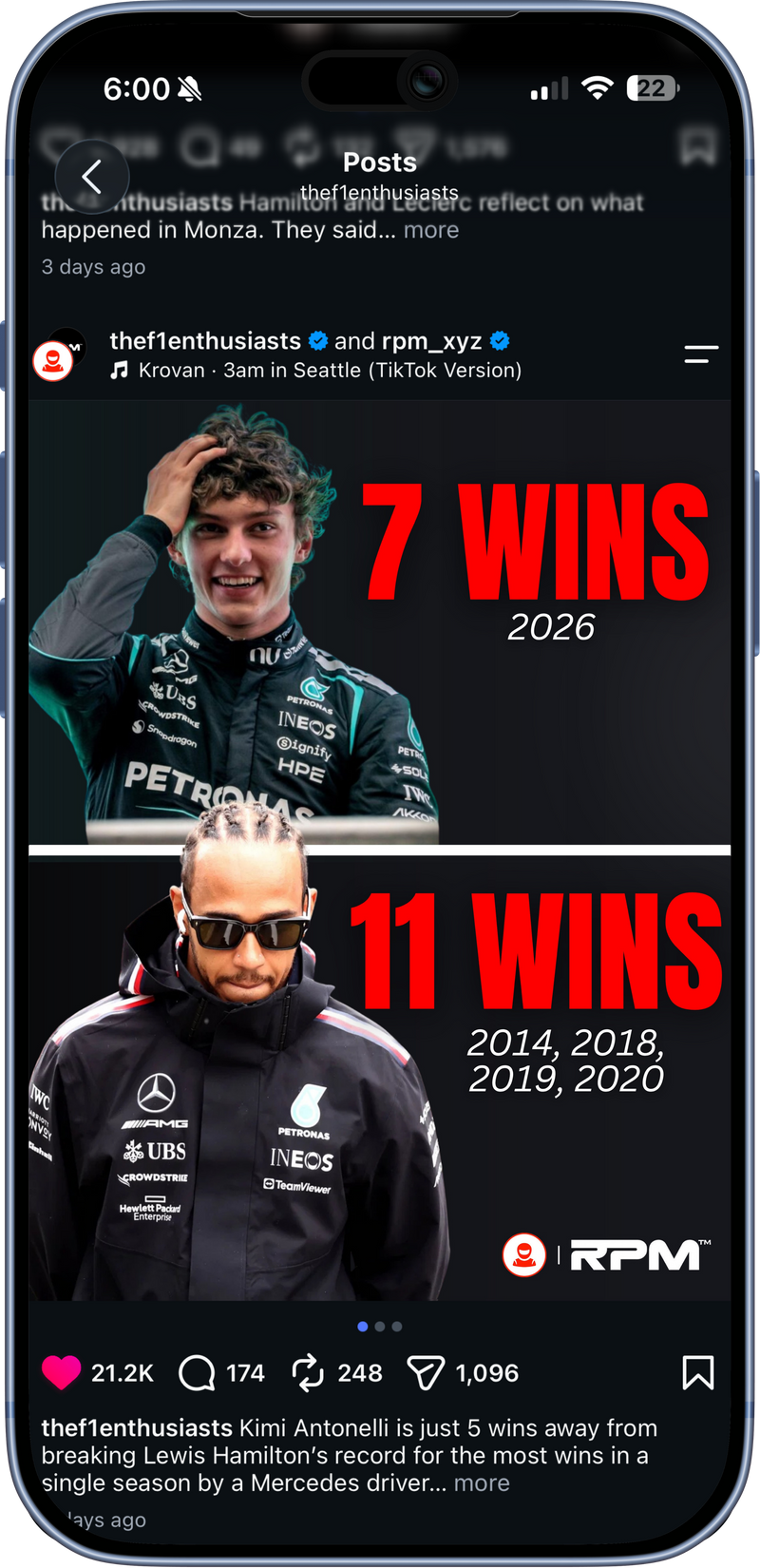F1 partner post